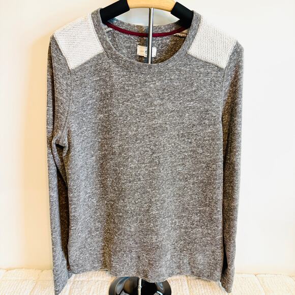 Lou & Gray Woman’s Gray Long Sleeve Crew Neck Sweater Sz Large Career Casual - Picture 1 of 15